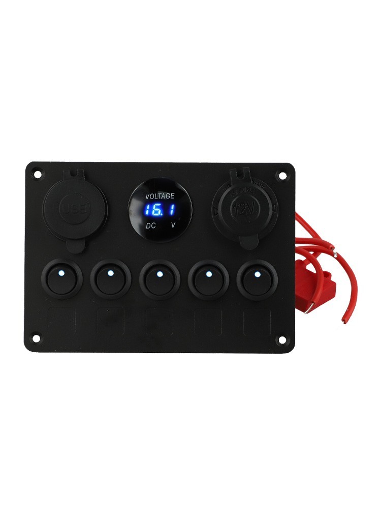 Wired Safety Features in a Reliable IP65 Rated 5 Gang Toggle Switch Panel