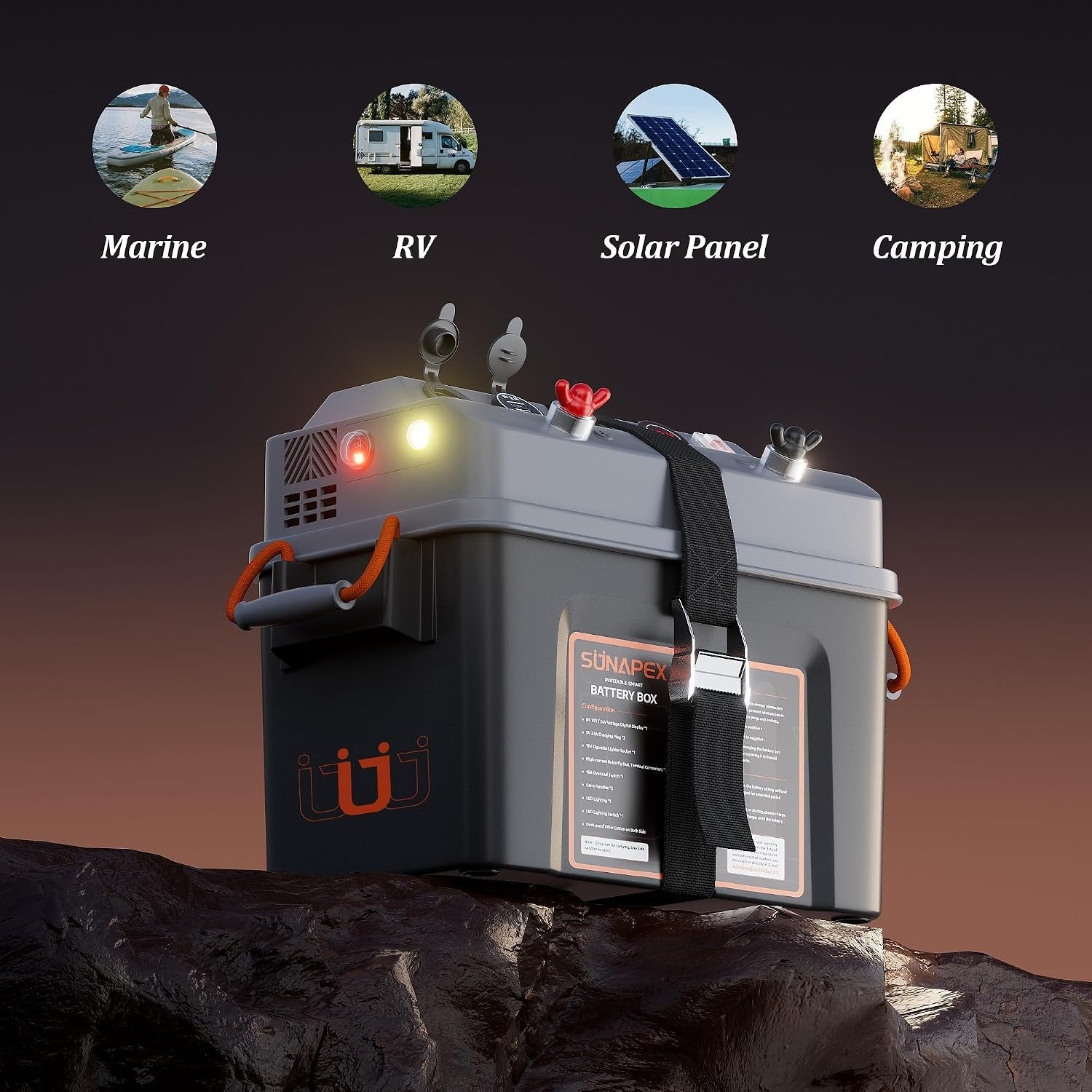 Smart Battery Box 12V/24V – Multi Ports & Circuit Breaker