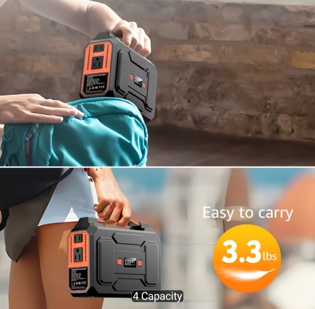 Portable Power Station Solar Generator, High Capacity Battery Pack, with AC…