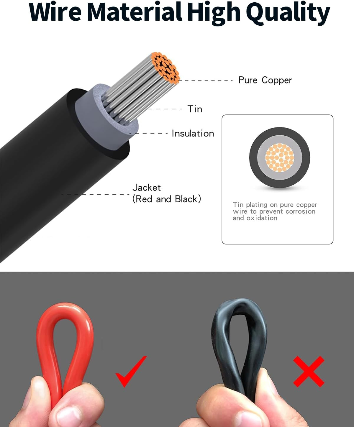 7-In-1 Solar Panel Connector Kit, Universal M-C-4 Cable to DC 8Mm XT60