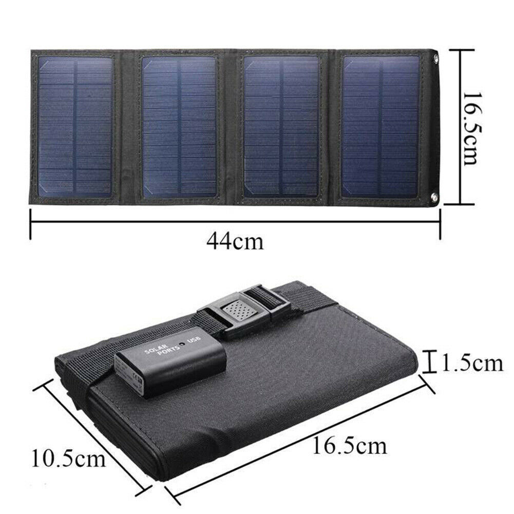 Portable 80W Solar Panel Folding Power Bank Outdoor USB Phone Charger For Hiking