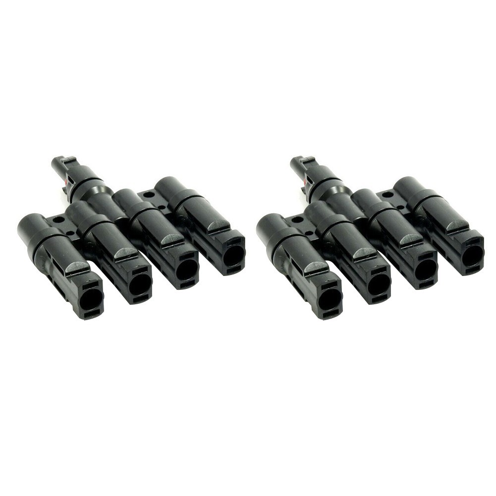 ~2x Solar Panels Cable 4To1 T Branch Connector Fuse Holder Splitter Coupler Hot~