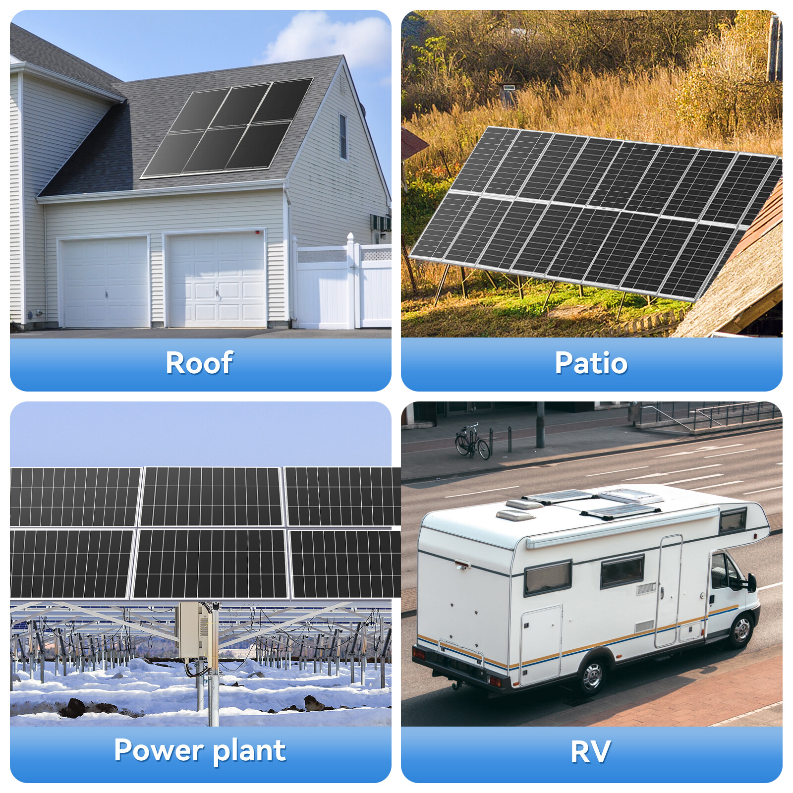 400Watt Mono 18BB Solar Panel Battery Charging Home Off-Grid Boat Power Carava