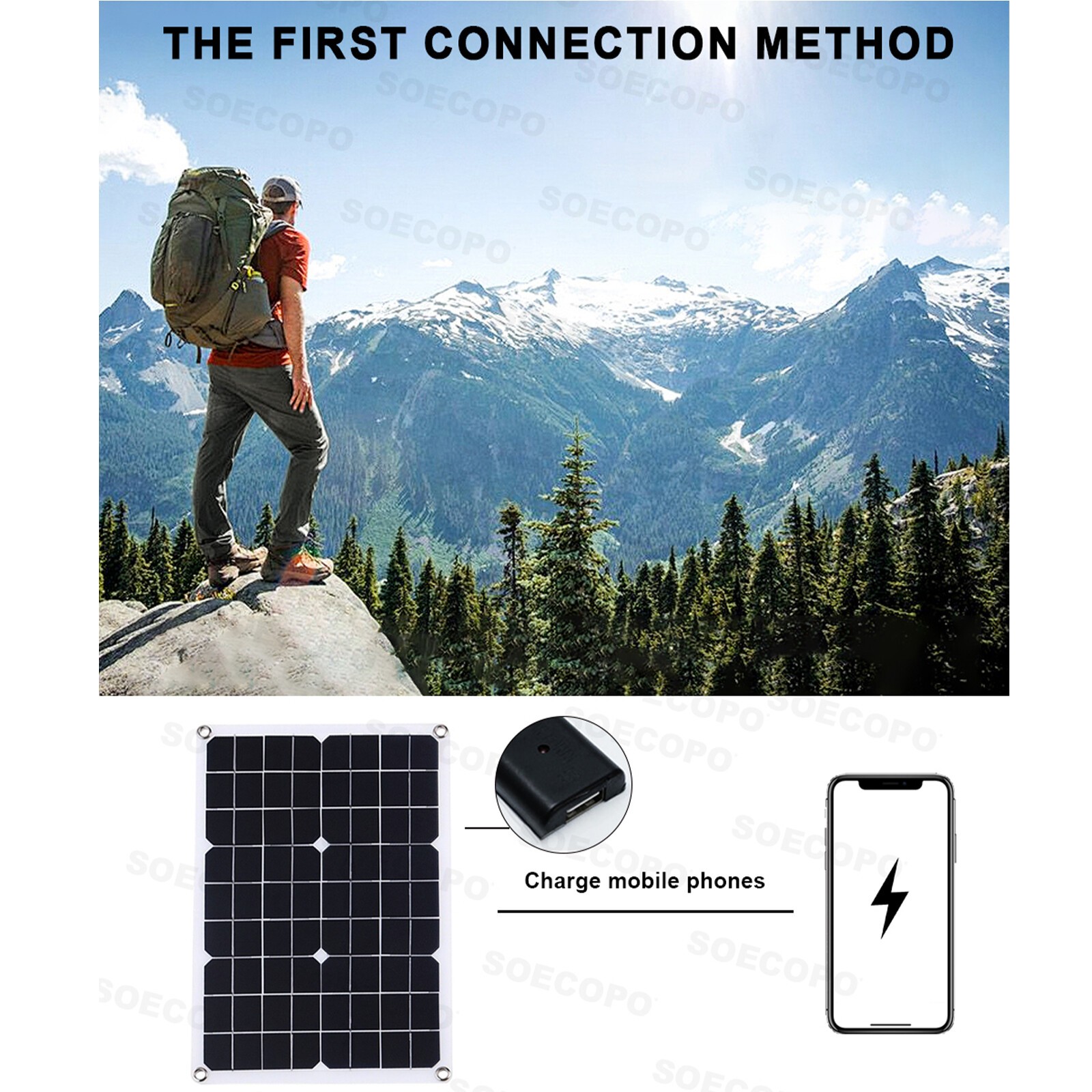 6000W Solar Panel Set Solar Power Inverter Generator 100A Home 110V Grid SysteME