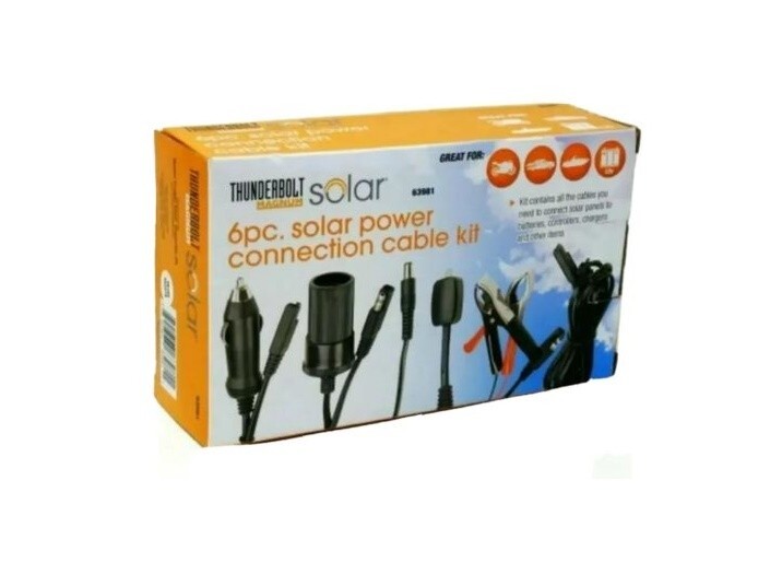 BRAND NEW Thunderbolt 6 pc Solar Power Connection Cable Kit USA SELLER SALE !!!!