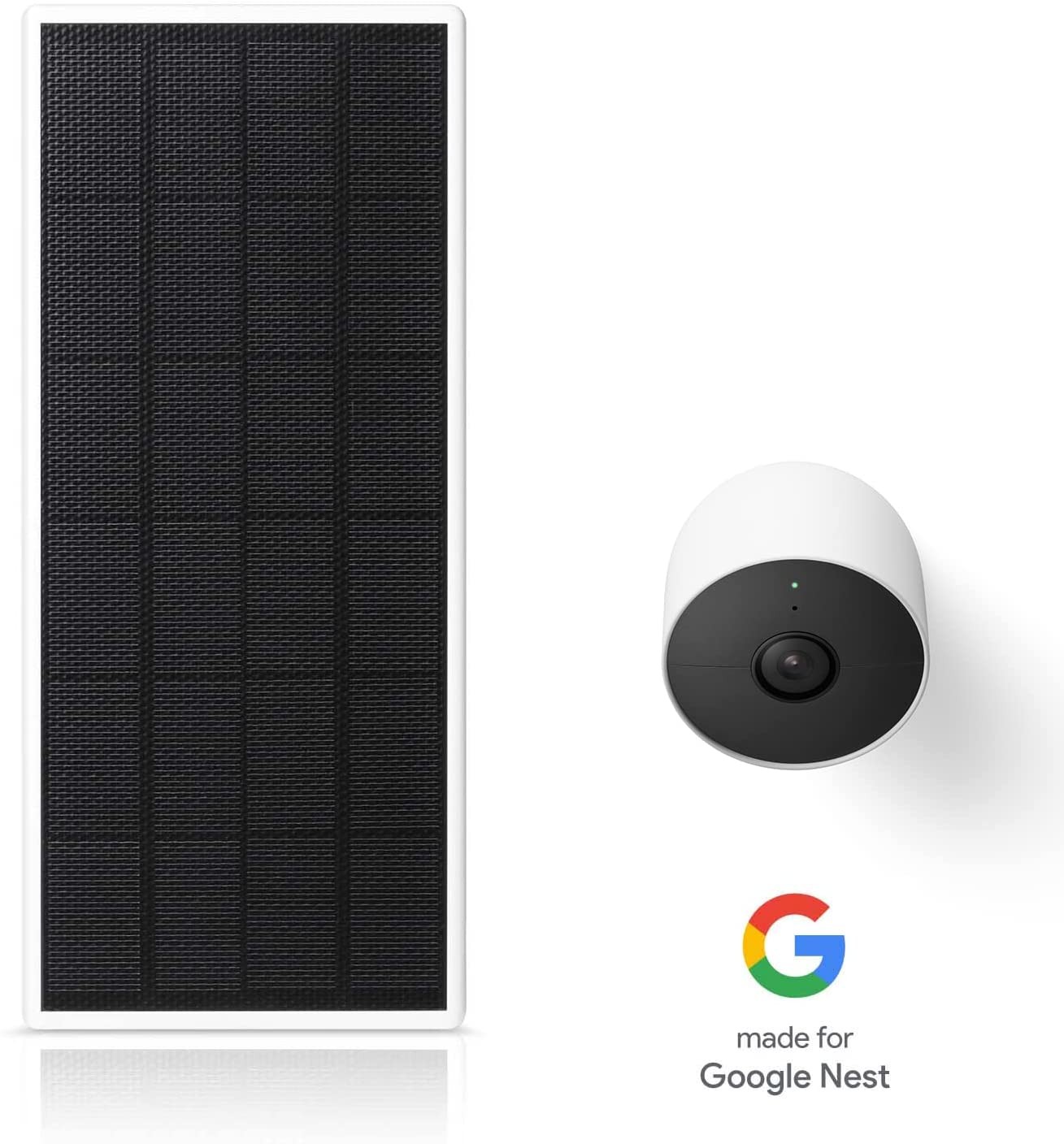 Google Nest Cam (battery) with Solar Panel Bundle (White, 2 Pack)