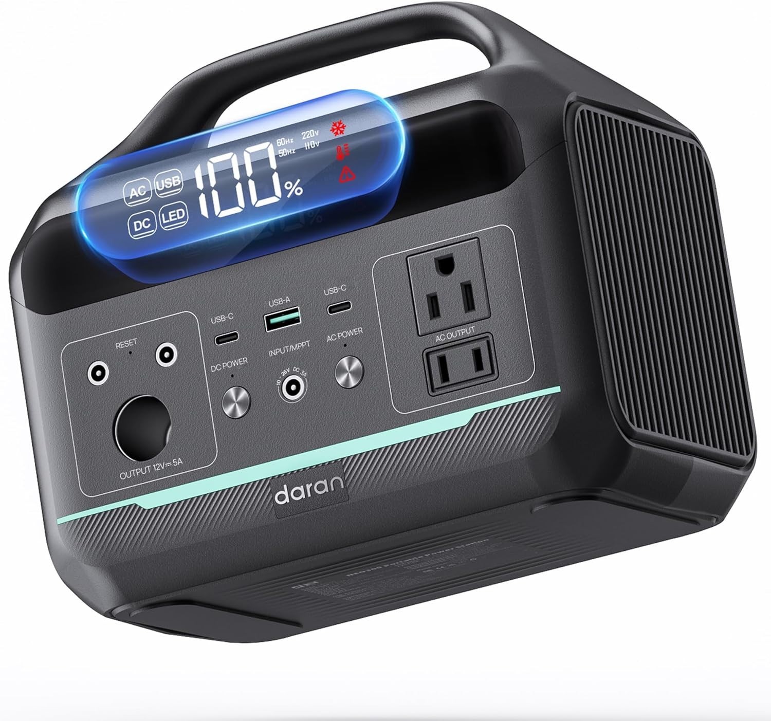 Portable Power Station 300W, 192Wh Large Power Bank with 110V AC Outlet, LiFePO4