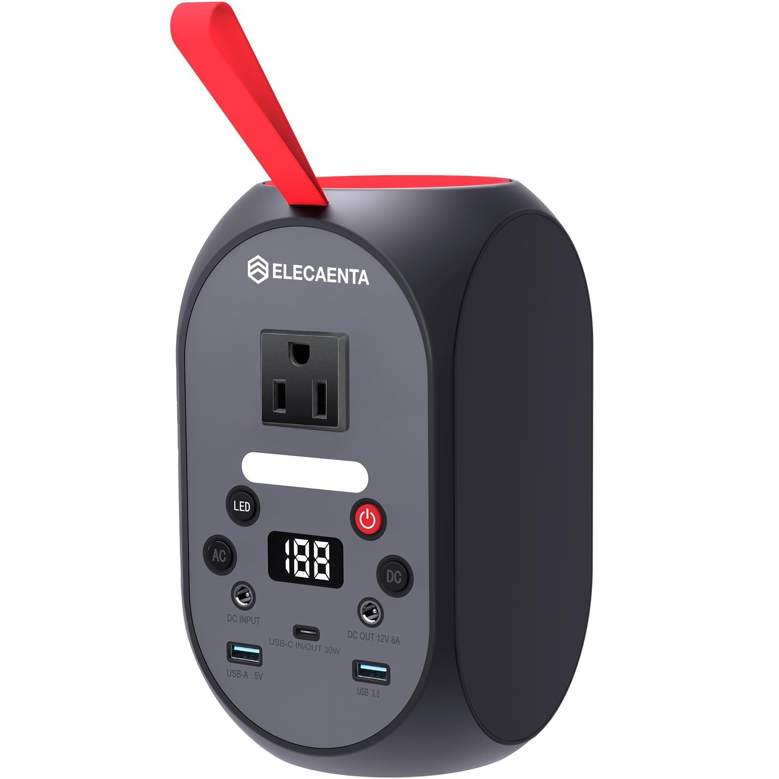 Portable Power Station 99Wh, 120W Peak, LiFePO4 Battery Backup, AC/DC/USB-C Outp