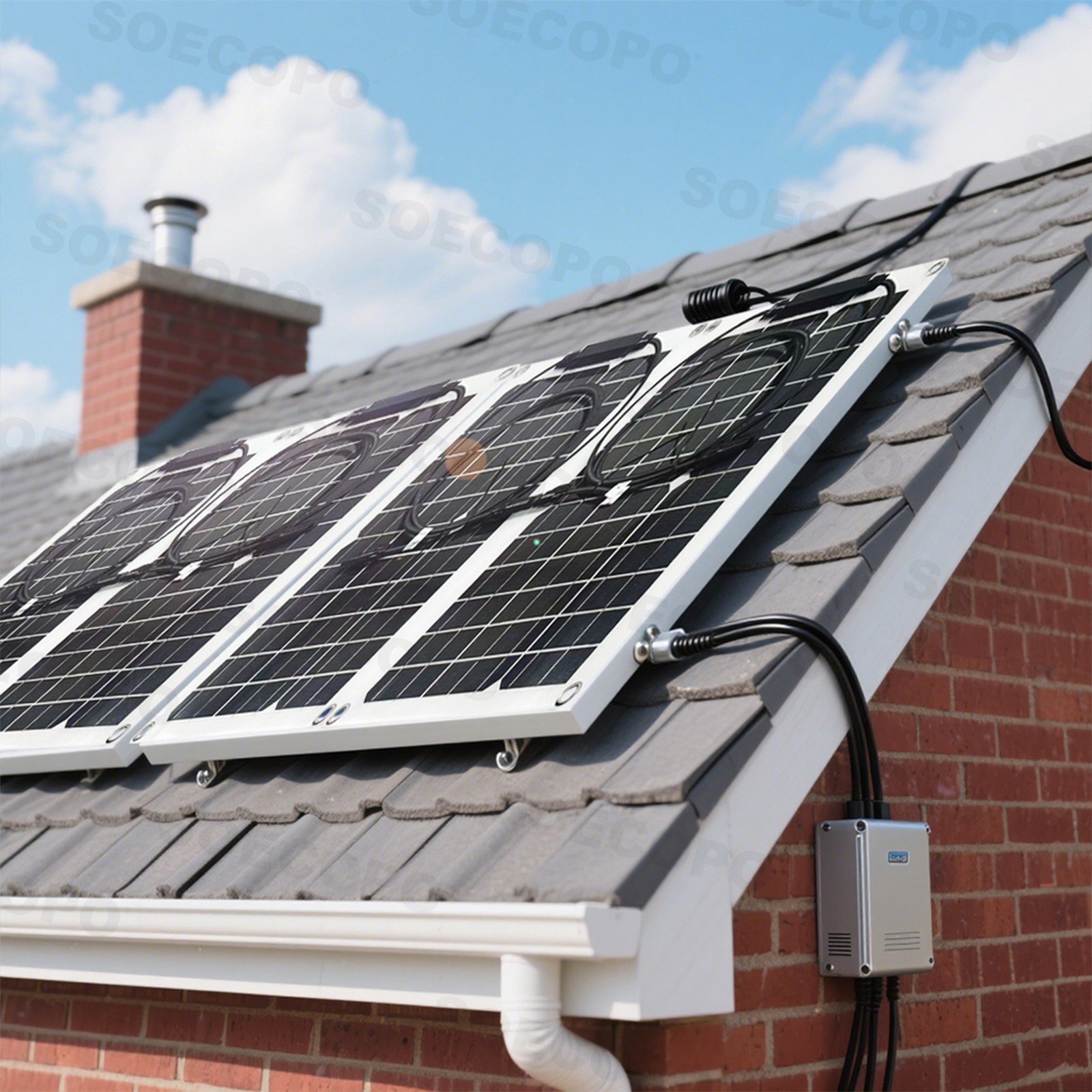 4 x 40W High-Efficiency PV Panels+30A-100A Intelligent Controller for RV/Outdoor