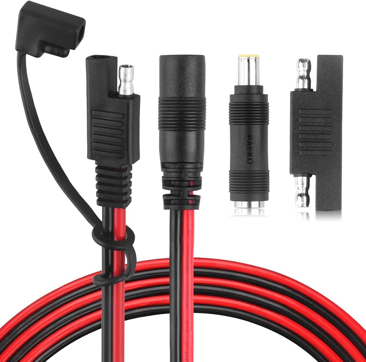 DC 8mm to SAE Connector Adapter 14AWG Cable – Male/Female Solar Charger Cord