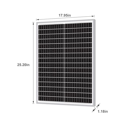 50W Mono Solar Panel 50 Watt Monocrystalline Module with 3ft 50W Single Panel