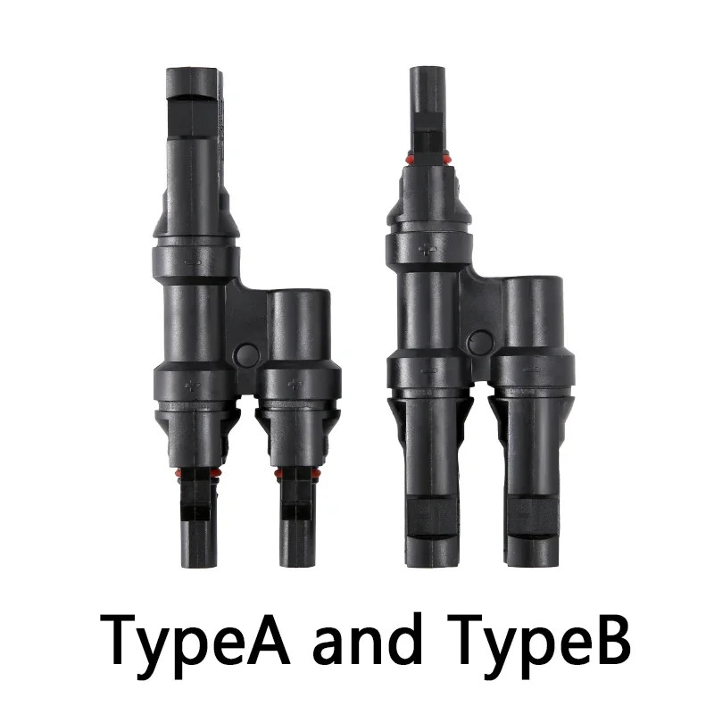 Branch PV Connector 2 In 1 Out T 30A IP67 Male Female For Combiner Box Panel Kit