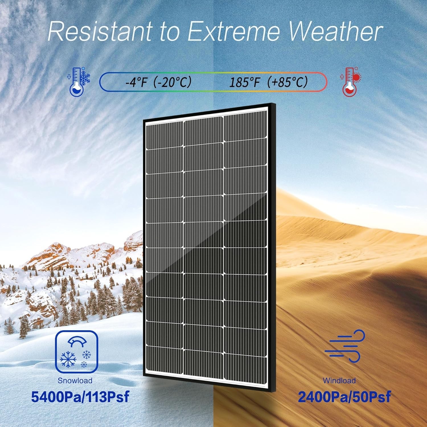 Lightweight 100 Watt Solar Panel with Easy Installation for Energy Independence