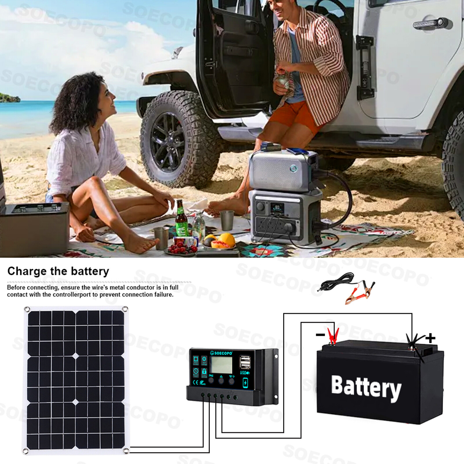 10000W Solar Kit – 500W Panel 100A MPPT Controller DC Cable 12V/24V to 110V