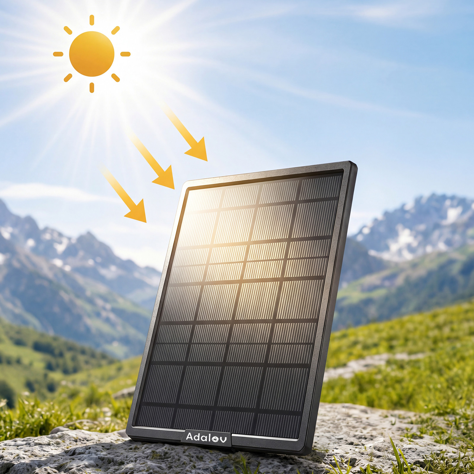 Solar Panel with Battery, 20W Solar Panel with Built-in 25000mAh Battery Backup