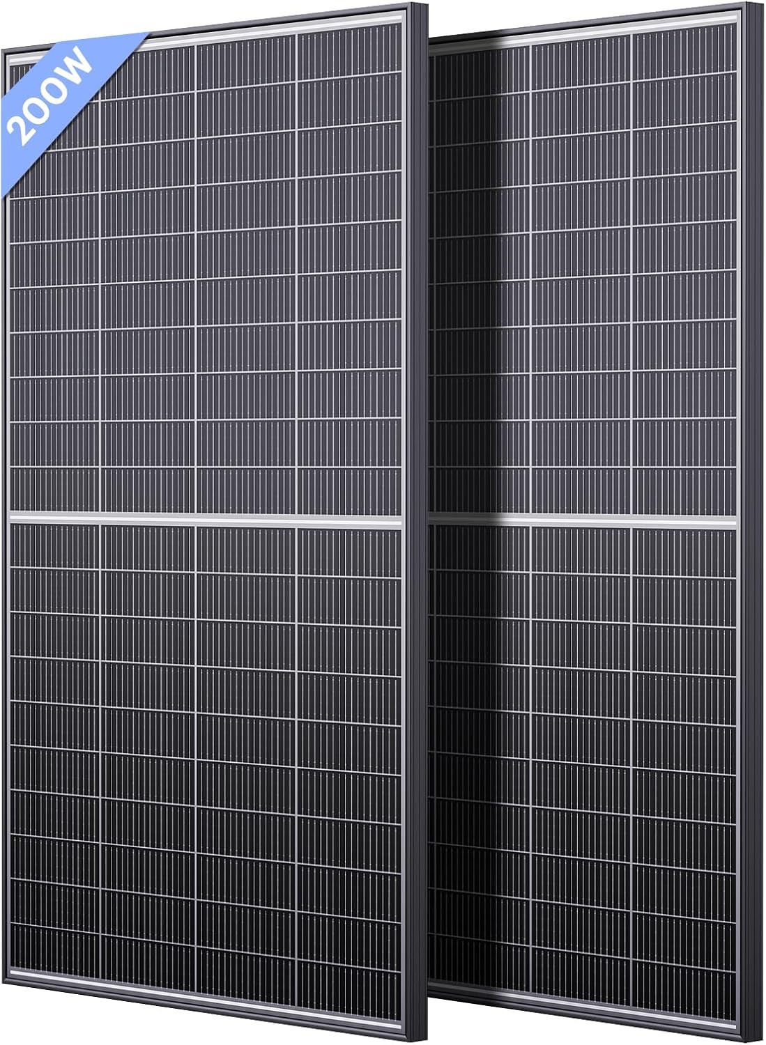 N-Type 16BB 400W Bifacial Solar Panel, 2Pcs 200 Watt Solar Panel 12V, 25% High E