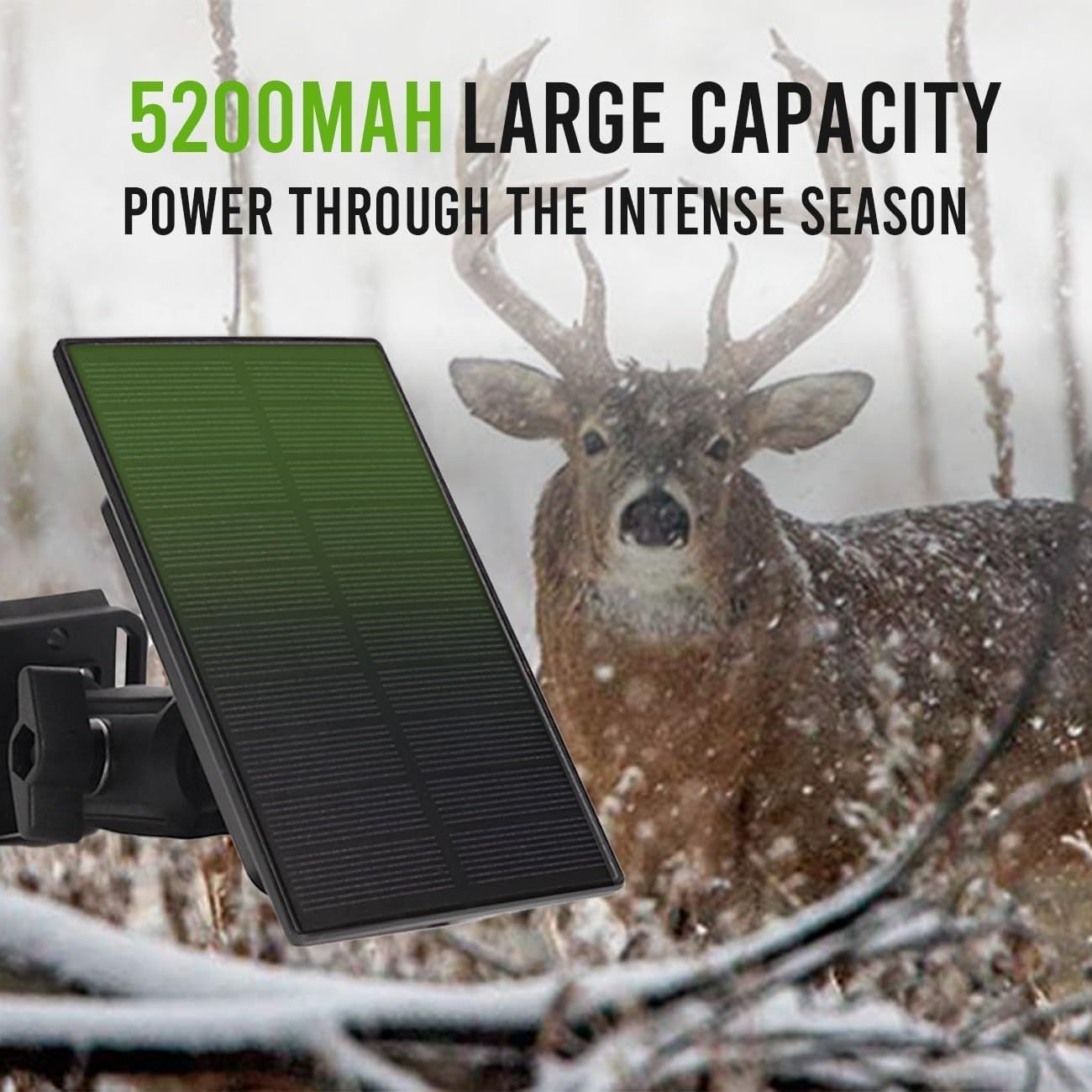 Trail Camera Solar Panel – Power Horse 6V/12V Solar Panel Kit with 5200mAh