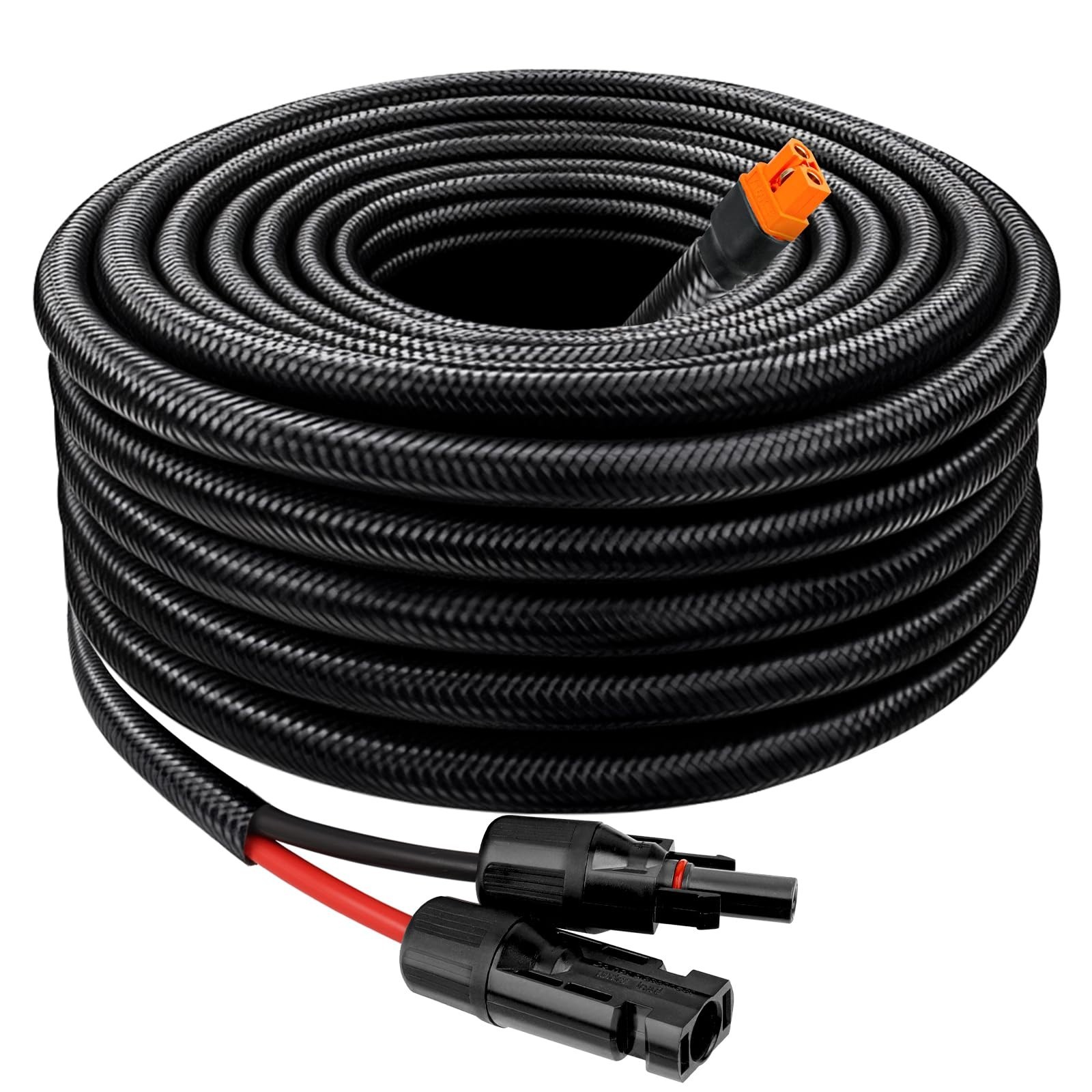 15FT Solar Panel XT60i Adapter Cable 10AWG with Flame Retardant Sleeving – Exten
