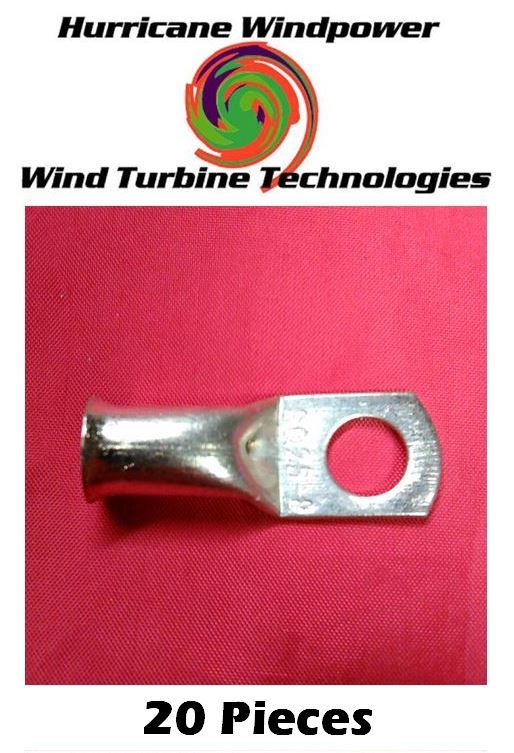 (20 PCS) 4 Gauge/AWG 5/16 In. Tinned Copper Lug Battery Cable Connector