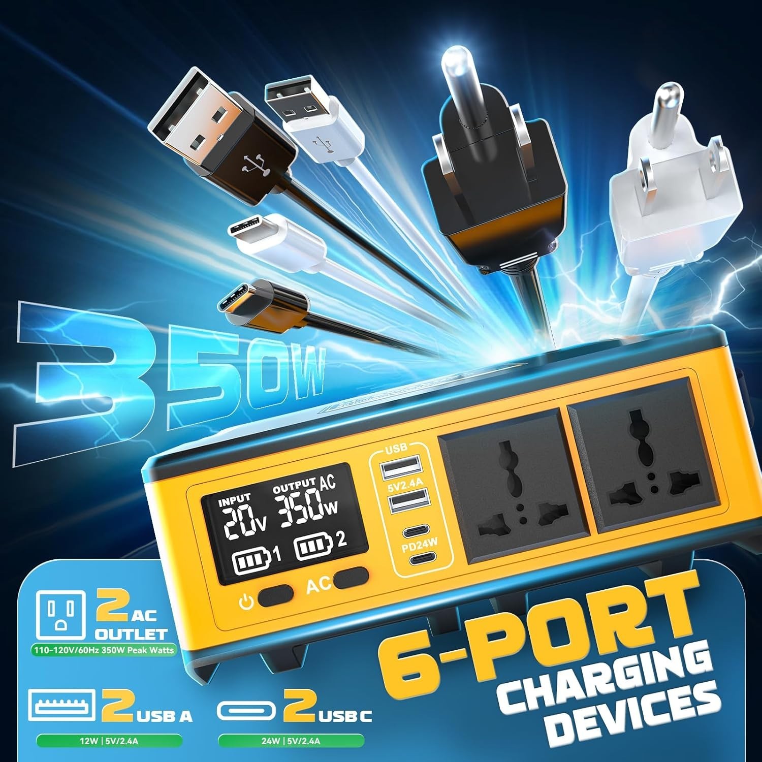 350W Power Station Compatible with Dewalt: Portabl=**$