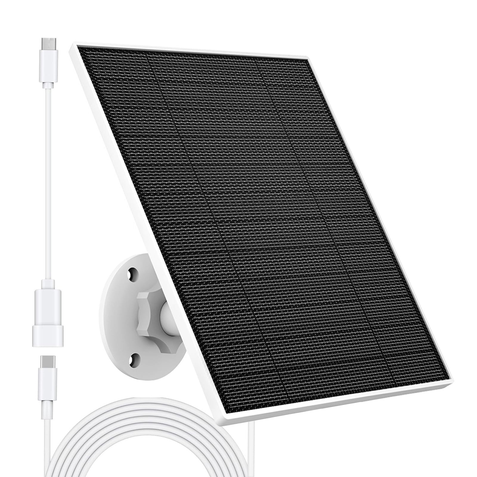 5W Solar Panel Charger for Outdoor Cameras, Continuous Power Supply, 9.8ft Cable