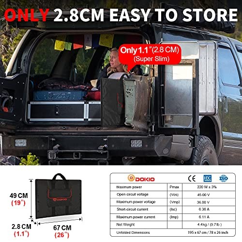 Portable Folding Solar Panel Kit for 24V Batteries & Power Stations 200W 36V