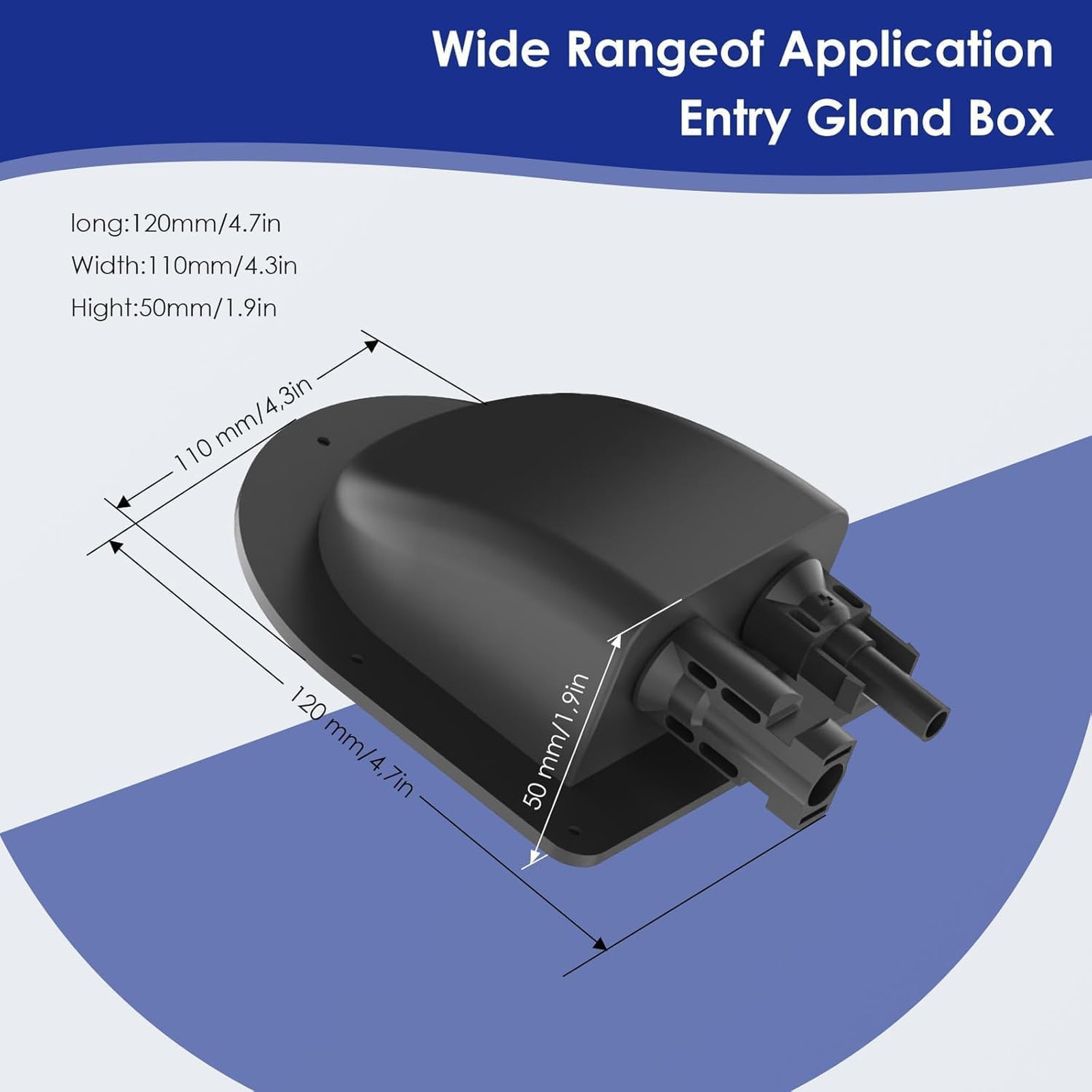 Waterproof Solar Cable Gland Entry Housing for Roof Panels RV Boat Camper Van