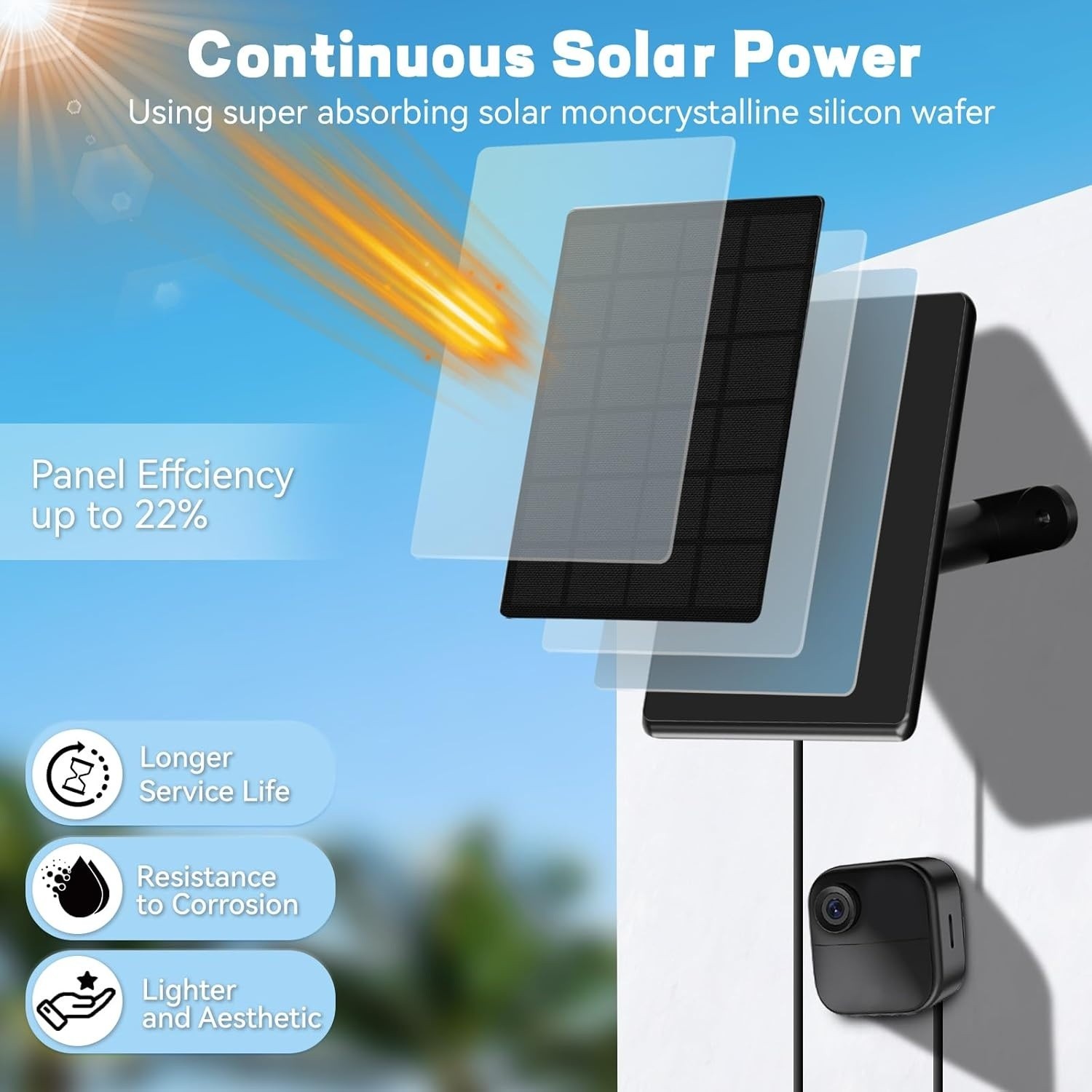 4 Pack 6W Solar Panel for Blink Camera, 2500mAH Panel Compatible with …