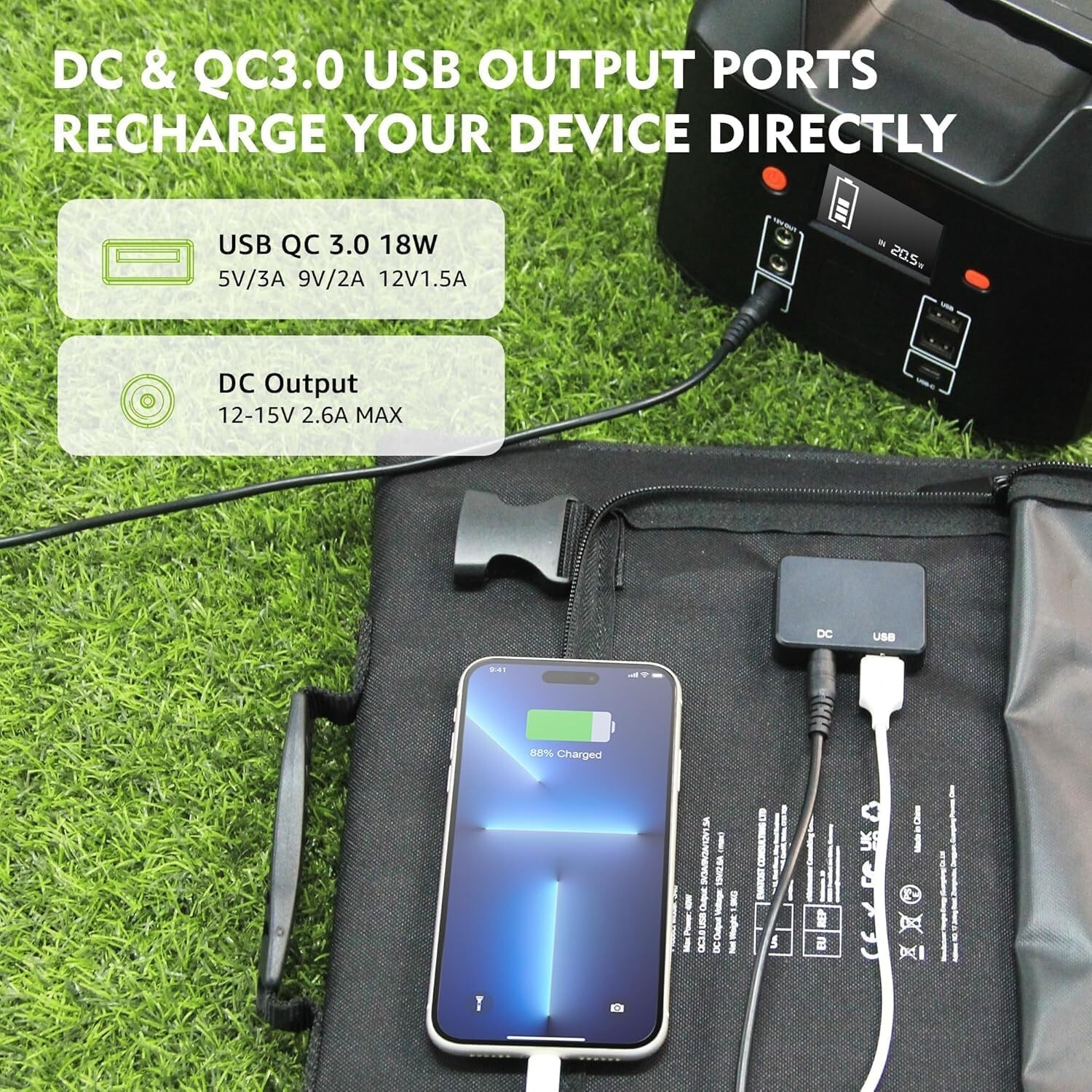 Open Box ENGINSTAR 40W Foldable Solar Panel Charger for Portable Power Station