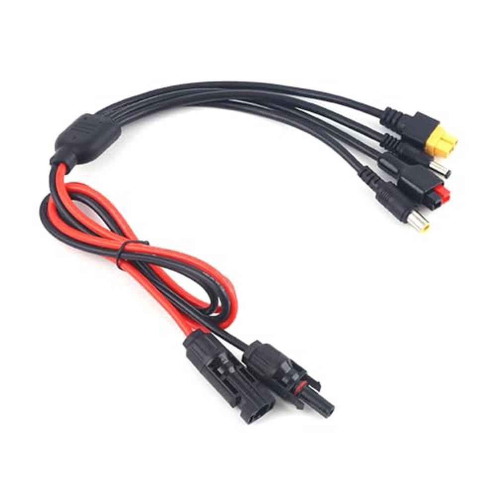 4in1 Solar Charging Cable for DC8mm DC5 5x21mm Compatible Solar Panels