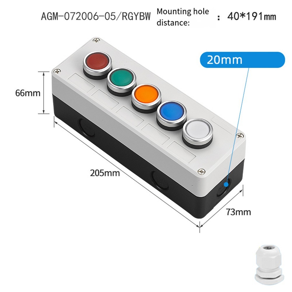 Sophisticated Design Weatherproof and Dustproof 22mm Push Button Switch