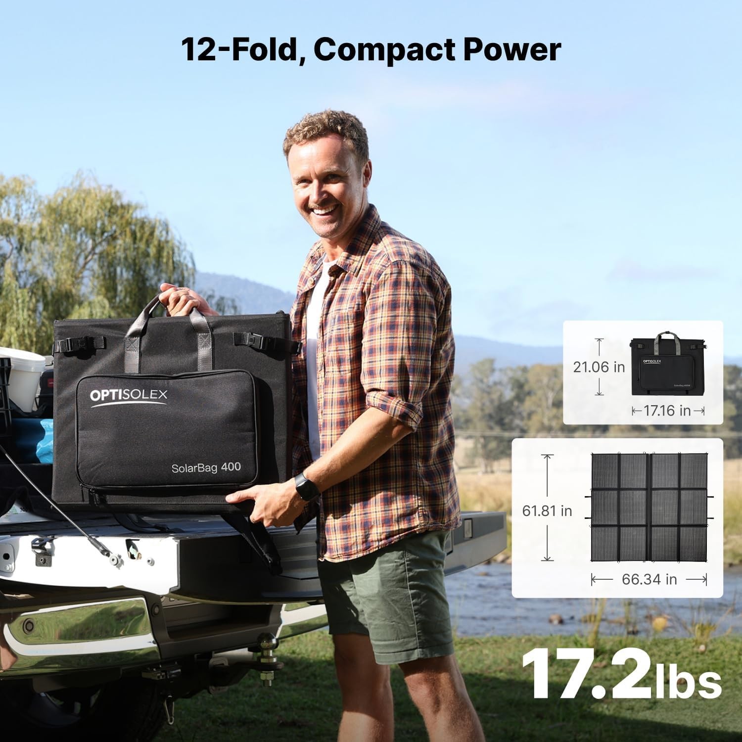 440W Portable Solar Panel Foldable 2x220W 25% Efficient Camping
