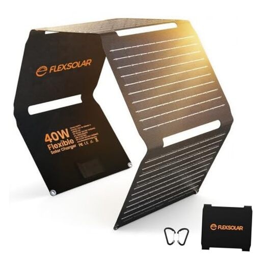 Portable Solar Panel Charger – Upgraded Fast Charging with USB-C PD2.0 – 40W