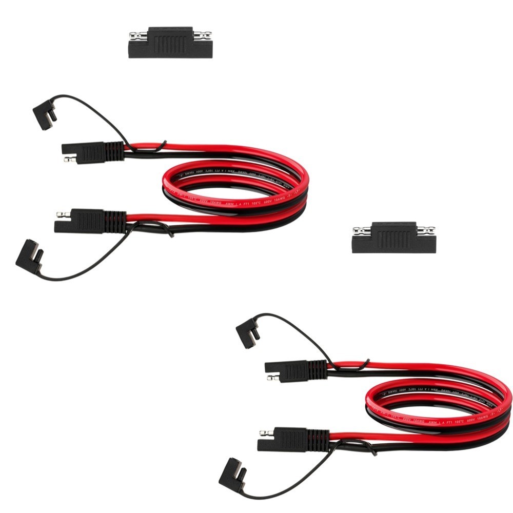 1FT 10AWG SAE Extension Cable for Power Delivery Solar Panel RV Battery,2 Pack