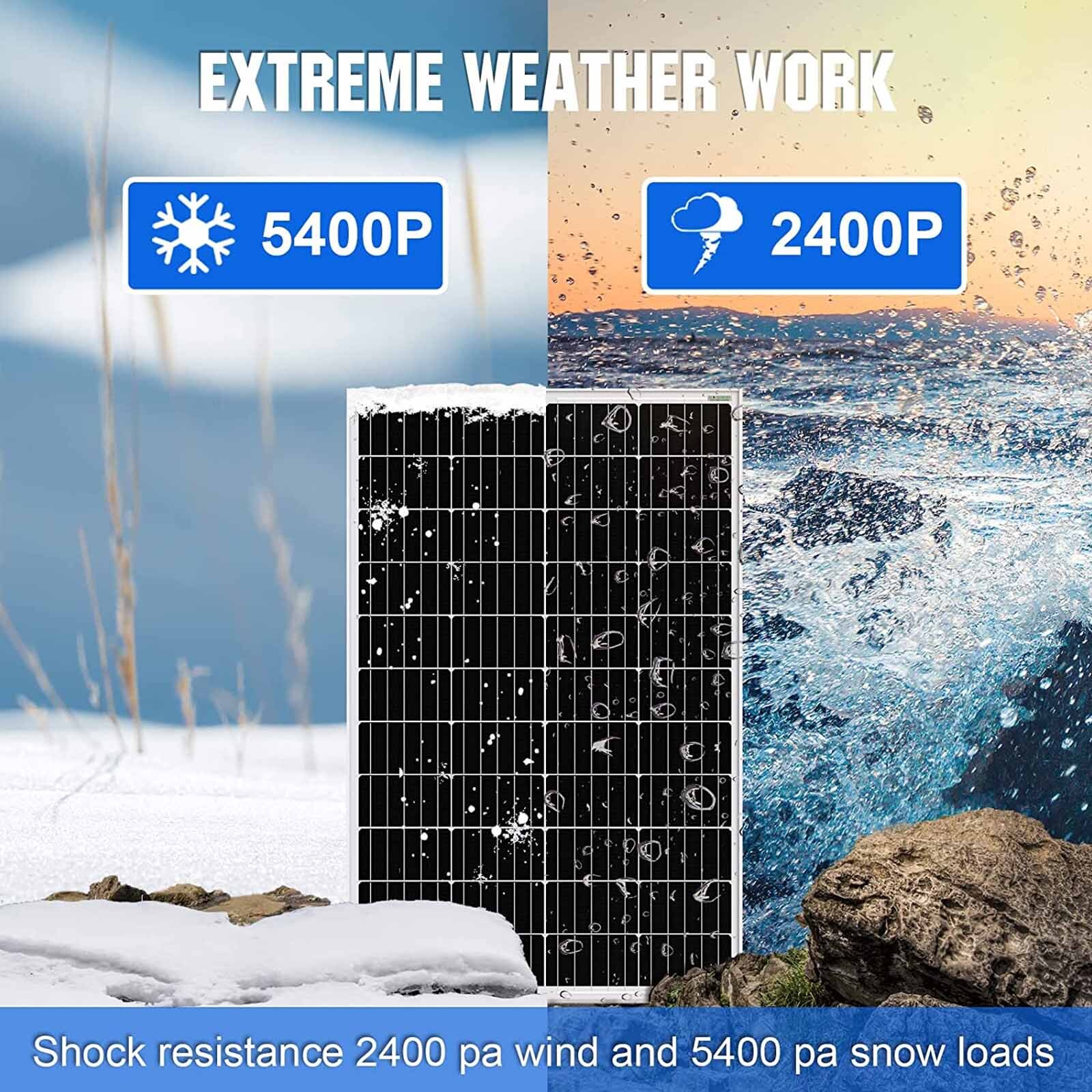 400W Watt 12V Monocrystalline Solar Panel PV Module For Off Grid RV Marine Boat