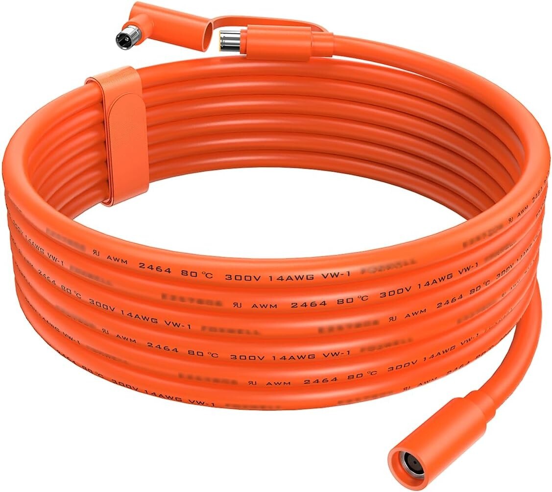 14AWG 8Mm Extension Cable for Solar Generators 10FT 3M, DC7909 Solar Panel Cabl