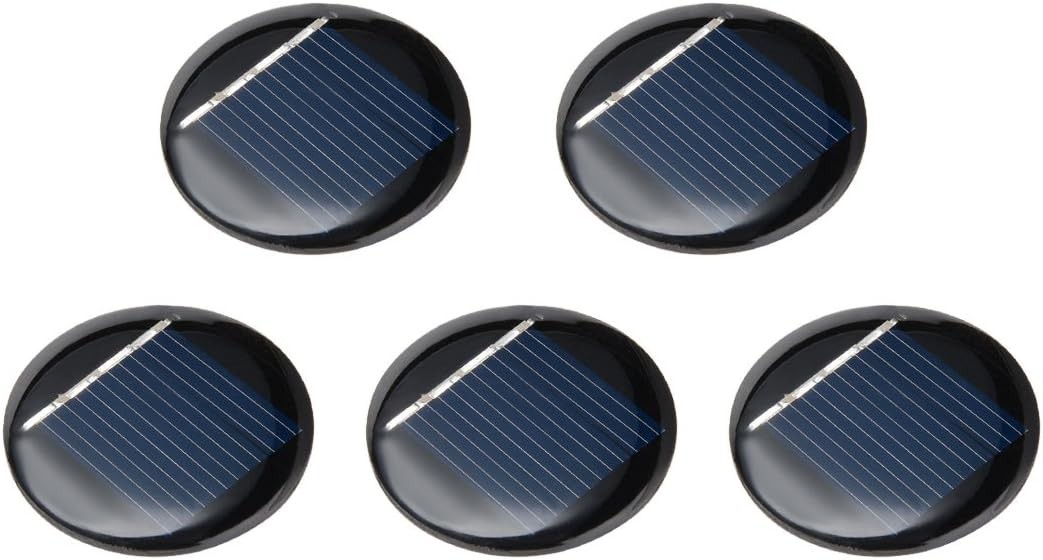 5Pcs 2V 40mA Poly Mini Round Solar Cell Panel Module DIY for Light Toys Charg…
