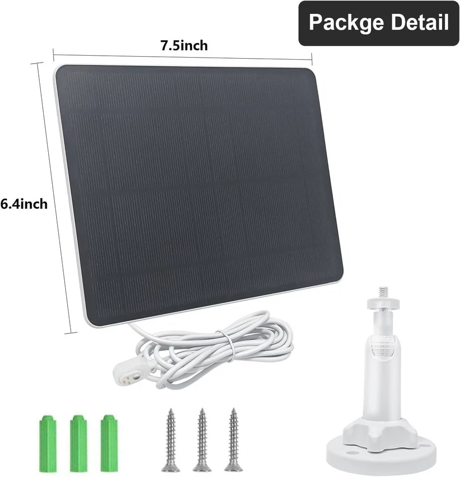 Solar Panel for Tapo Outdoor Security Camera, 5W Solar Charger Compatible with T