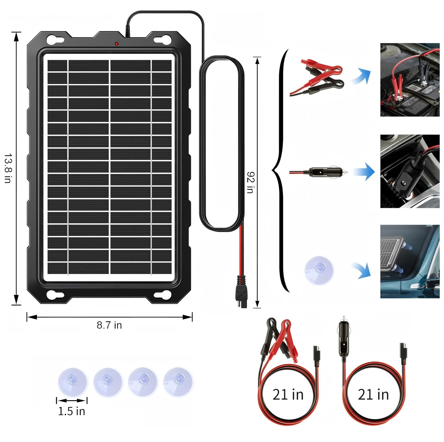 09.0w, Solar Powered Battery Chargers 9w