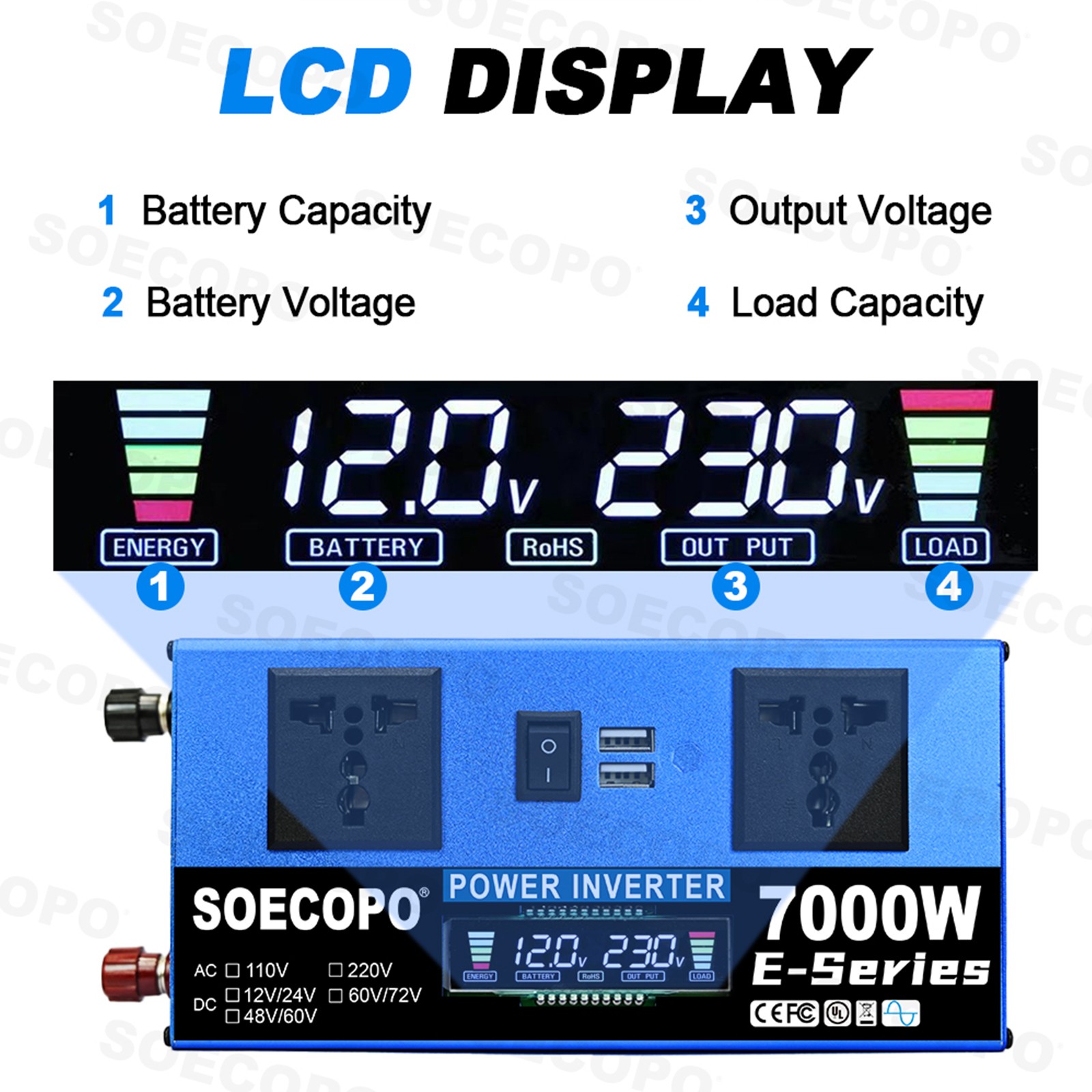 7000W Sine Wave Inverter Solar Kit | Complete Inverter 12V24V-110V/220V