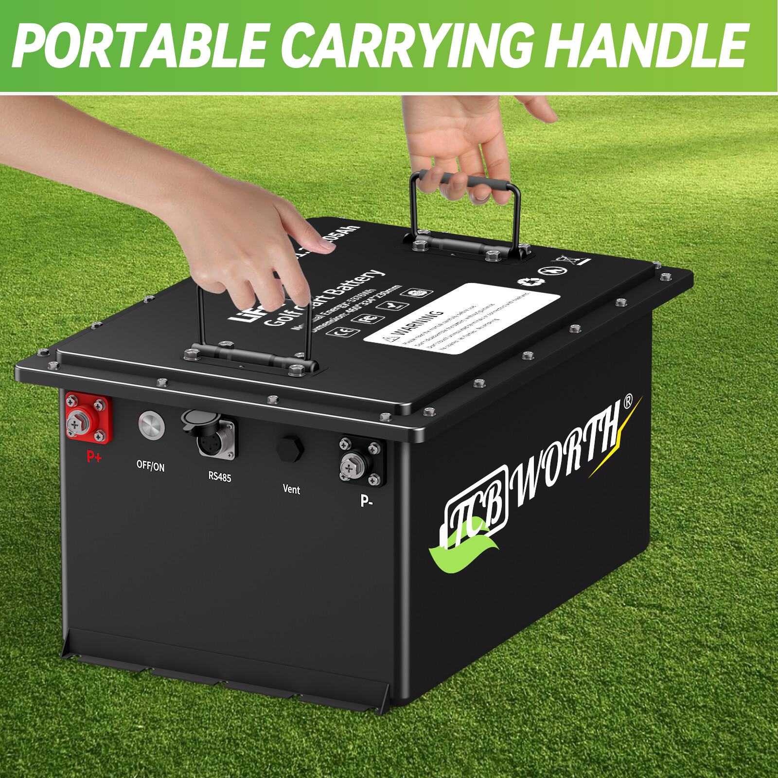 48V 105Ah Golf Cart Lithium LiFePO4 Battery 10Year Life+20A Charger f/ EZGO Club