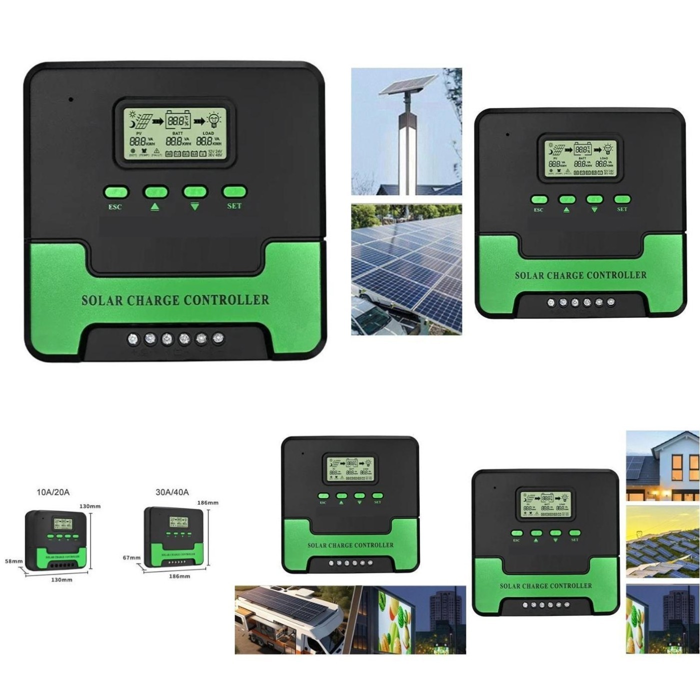 Sleek Design For Solar Charge Controller 12V24V with Multiple USB Outputs