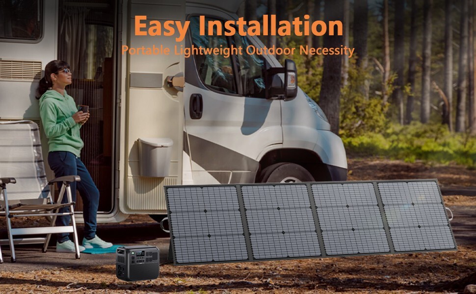 220W Portable Solar Panel IP67 Waterproof Foldable Solar Panel Power Backup RV