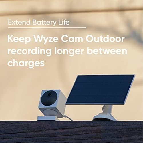 WYZE Solar Panel – Compatible with Wyze Cam Outdoor v1/v2 Panel, White