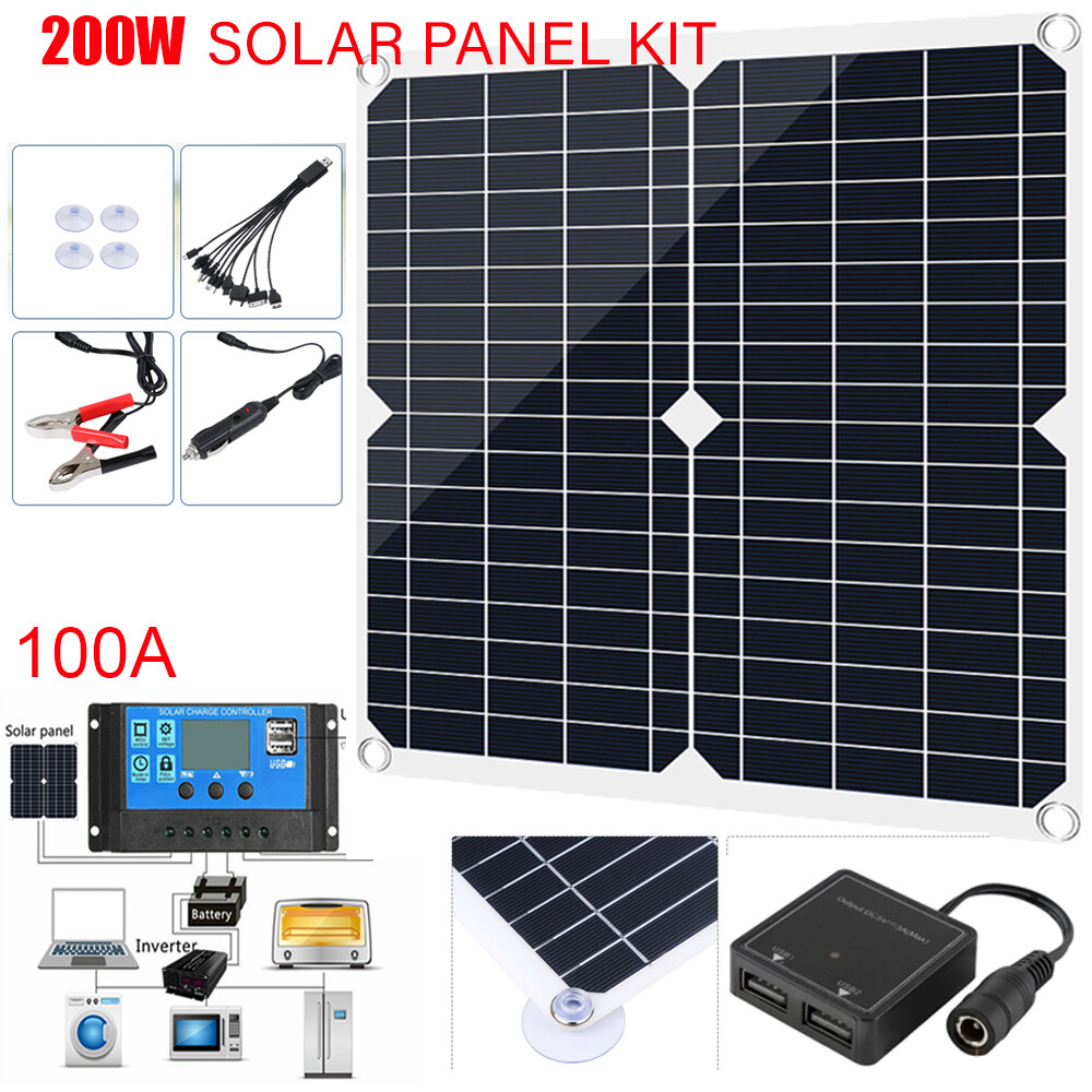 600 Watts Solar Panel Kit 12V 100A Battery Charger with Controller Caravan Boat