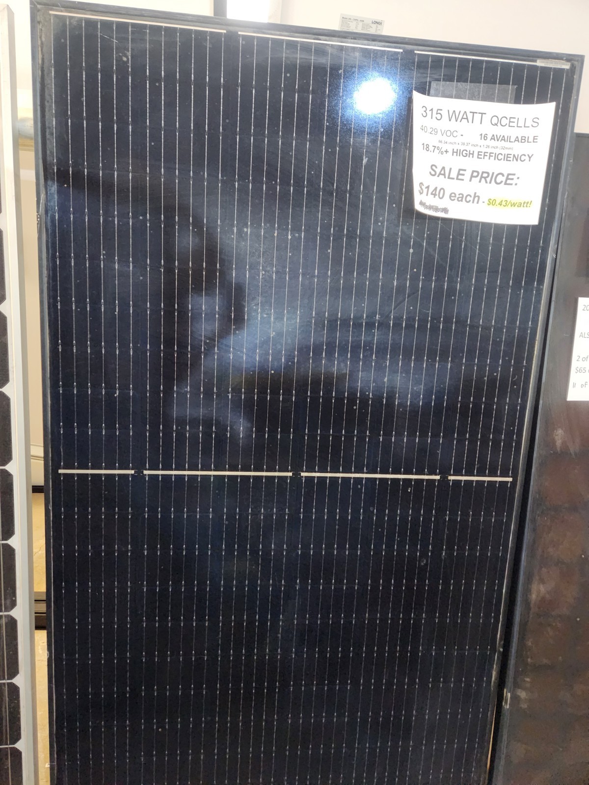 315W/310W QCELLS Q.PEAK DUO BLK-G5 315 310 PRE OWNED Solar Modules, solar panel