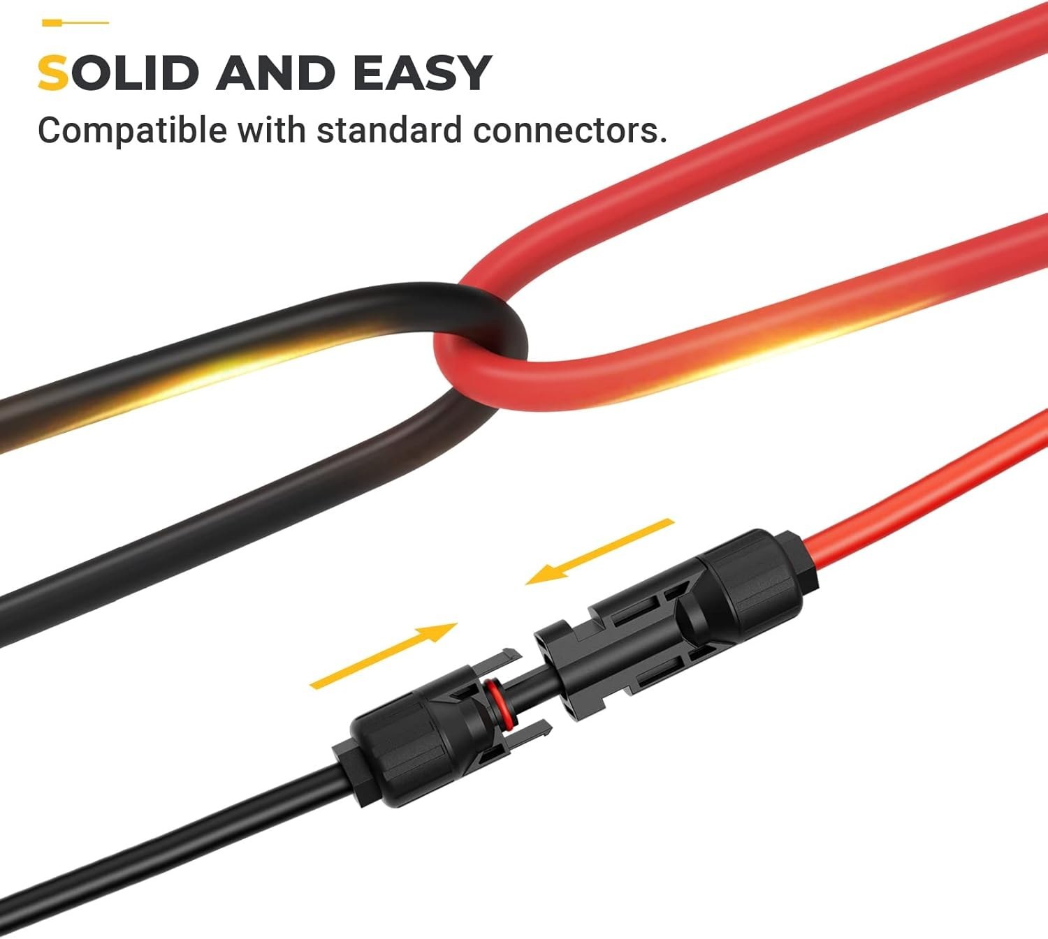 20FT 10AWG Solar Connector Cable – Certified Quality for Robust Connections