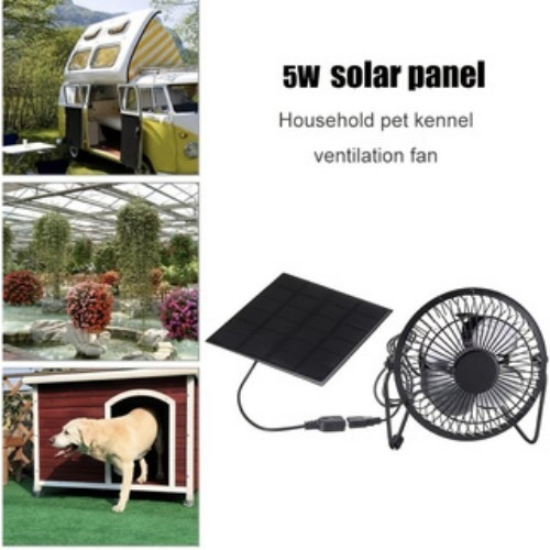 2pcs 5W Solar Panel Fan with USB Output – Portable Ventilation System
