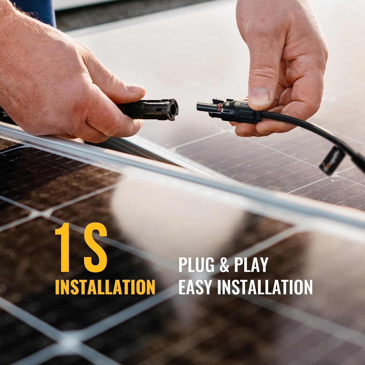 High-Efficiency Solar Connectors – 2 Pairs for 1000V Systems with Easy Assembly