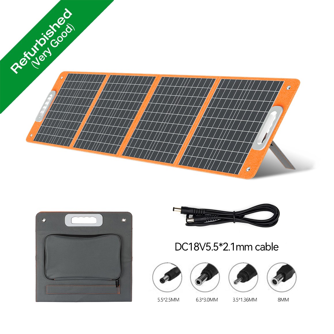 Flashfish 100W Portable Solar Panel for Power Station for Camping RV Refurbished